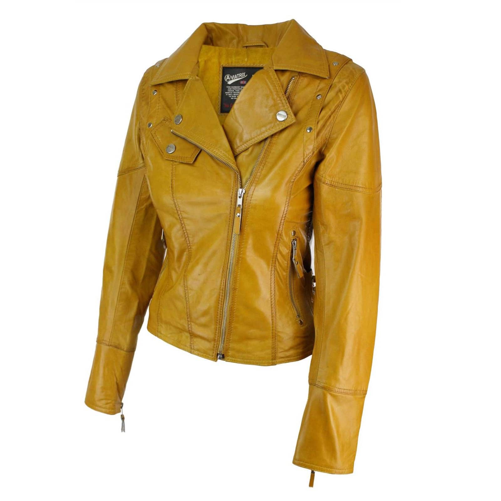 Biker Leather Jacket with Zipper Sleeves | Jacket for Women | Kilt and ...