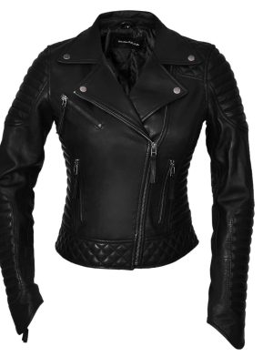 vintage leather jacket, jacket for women, padded leather jacket, stylish leather jacket