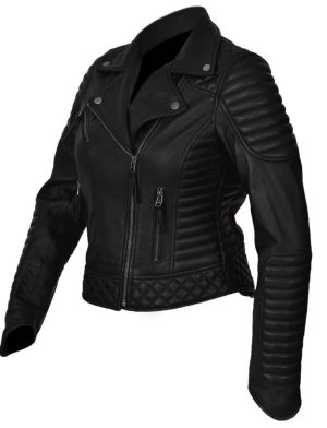 vintage leather jacket, jacket for women, padded leather jacket, stylish leather jacket