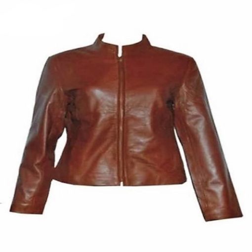 Vintage Style Leather Tailcoat Jacket for Women