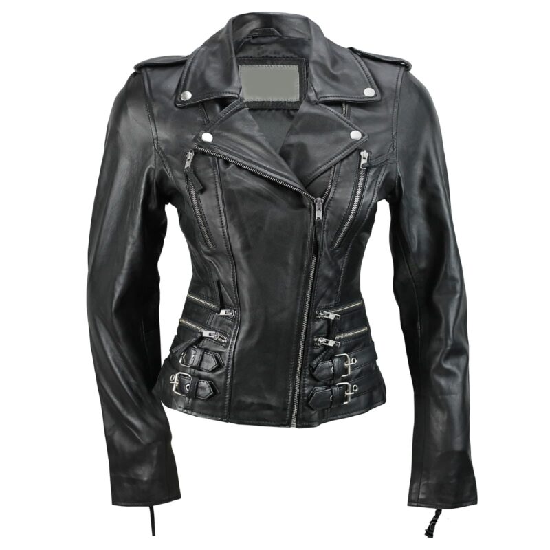 leather jacket, biker leather jacket, biker leather jacket, zipper leather jacket, Biker women jacket, Biker jacket for ladies