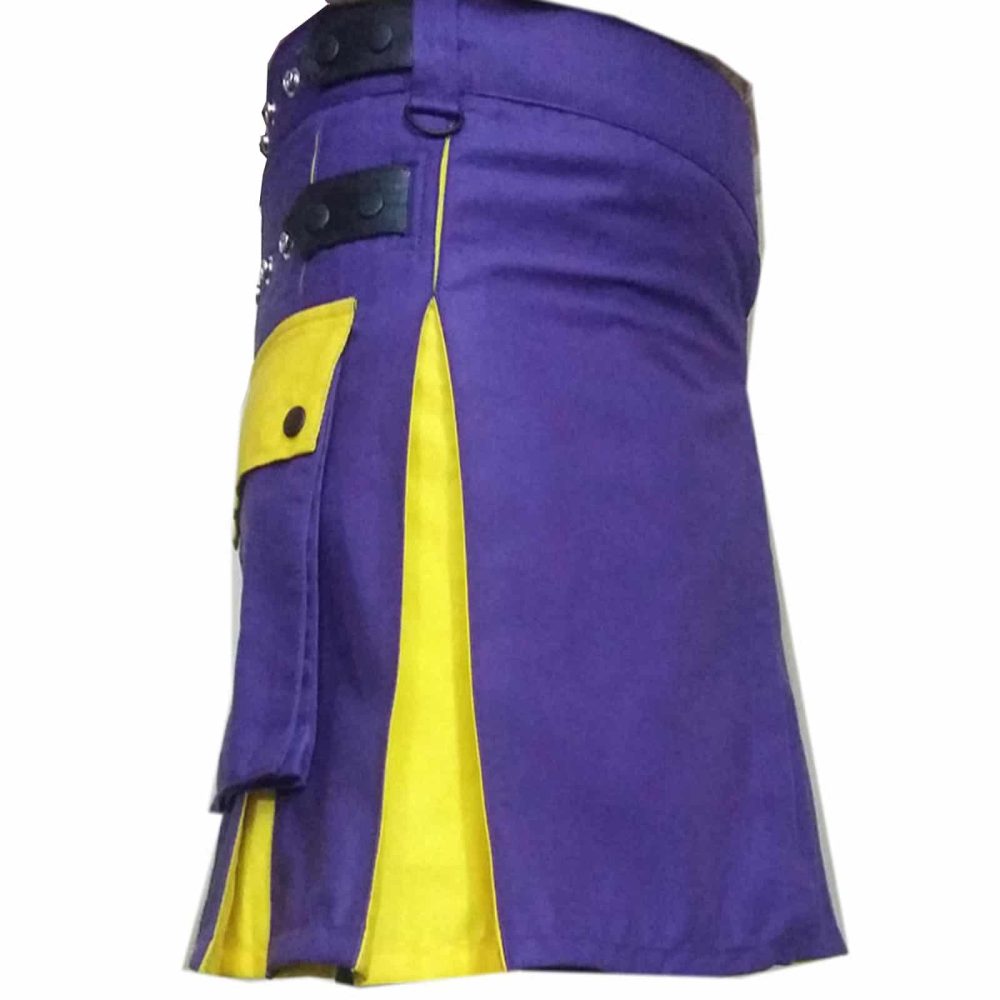 Blue Yellow Hybrid kilt, kilt for sale, Hybrid kilts, kilts for men