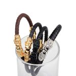 Leather-Magnetic-Clasp-Wrap-Skull-Rope-Braided-Bracelet-all