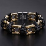 Link-skull-black-gold-bracelet