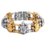 Link-skull-black-silver-golden