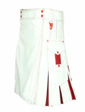 White red hybrid kilts, hybrid kilts, kilt for sale,