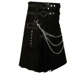 Negro-deluxe-kilt-con-cadena-lado