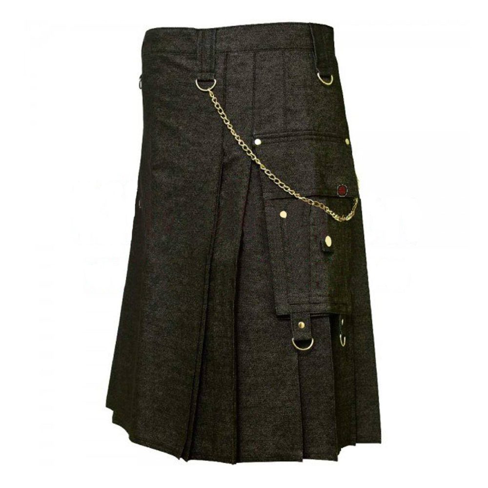 denim kilts, kilt for men, mens kilt, denim kilts for men