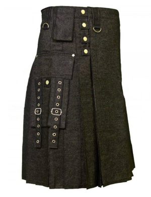 denim kilts, kilt for men, mens kilt, denim kilts for men