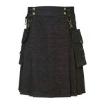 Denim-kilt-Detachable-pockets