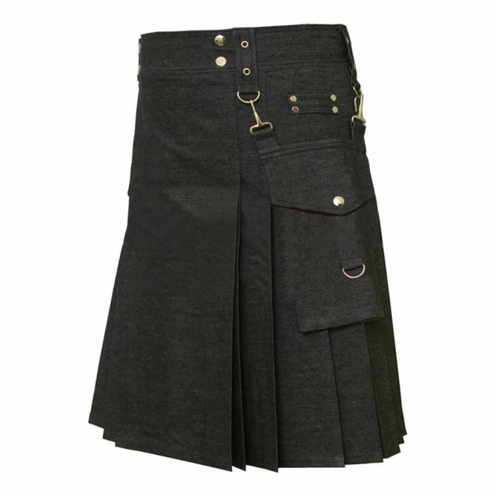 denim kilts, mens kilt, mens denim kilt, kilt for men, denim mens kilt