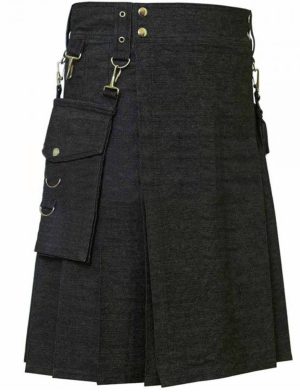 denim kilts, mens kilt, mens denim kilt, kilt for men, denim mens kilt