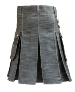 black denim kilt