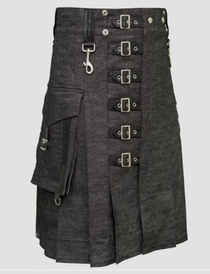 Denim-Kilt, Herren-Kilt, Herren-Jeans-Kilt, Kilt für Männer