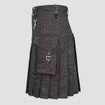 Heavy-Denim-Kilt-with-Straps-pockets