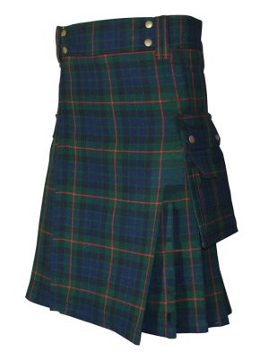 falda escocesa de tartán gunn moderna, tartán gunn moderno, falda escocesa utilitaria gunn taran