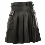 Black-Studded-Leather-Kilt-for-Men-Back