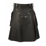 Black-Studded-Leather-Kilt-for-Men-front