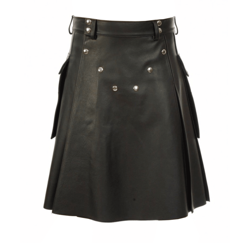 black leather kilt, studded leather kilt, leather kilt for sale, buy leather kilts, black leather kilt, buy leather kilt, buy black leather kilt, leather kilts for men, mens leather kilt,