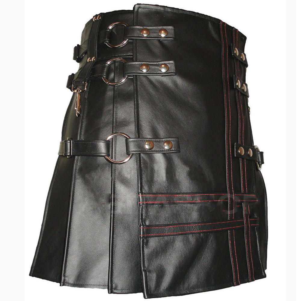 Lederkilt, Lederkilt kaufen, Lederkilt kaufen, schwarzes Lederkilt, verkaufe schwarzes Lederkilt, schwarzes Lederkilt kaufen, Gothic-Lederkilt