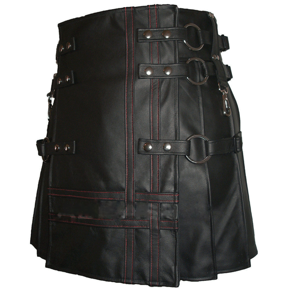 Lederkilt, Lederkilt kaufen, Lederkilt kaufen, schwarzes Lederkilt, verkaufe schwarzes Lederkilt, schwarzes Lederkilt kaufen, Gothic-Lederkilt