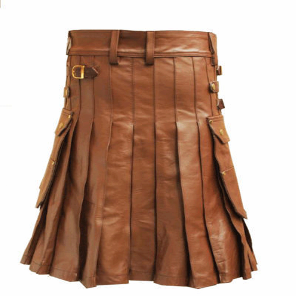 kilt en cuir à vendre, kilt en cuir marron, kilt en cuir marron à vendre, acheter kilt en cuir marron, kilt en cuir marron avec sporran