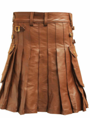 leather kilt for sale, brown leather kilt, brown leather kilt for sale, buy brown leather kilt, brown leather kilt with sporran