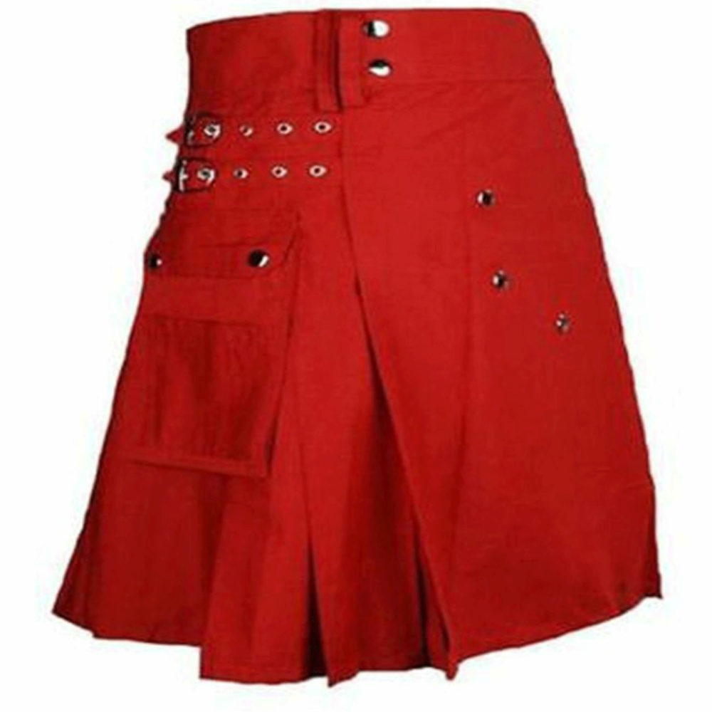 red kilt, red utility kilt, kilt for sale, womens kilt, womens kilt for sale