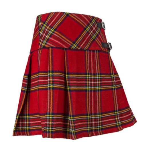 Ladies Tartan Plated Billie Kilt Skirts 16 & 18 inch Length with Free Pin!!
