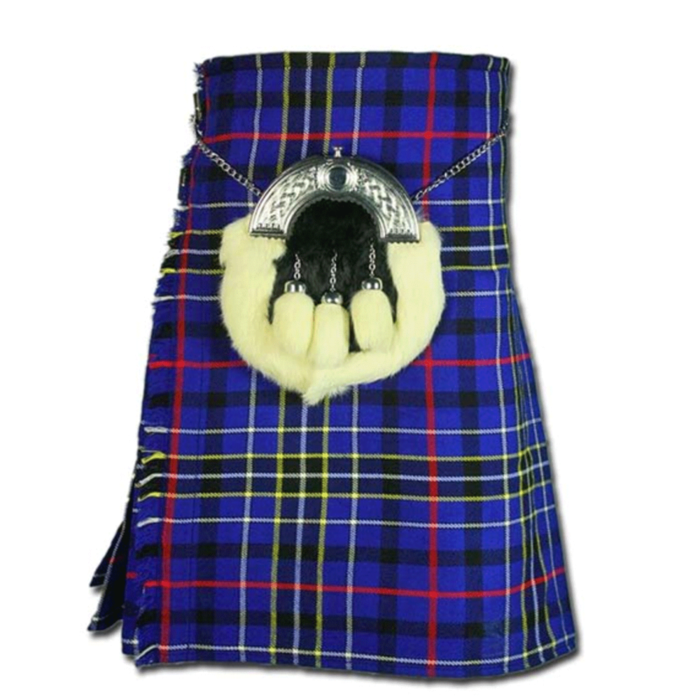 Modern Blue Tartan Kilt, Modern Blue Tartan Kilt for sale, Modern Blue Tartan Kilt for men