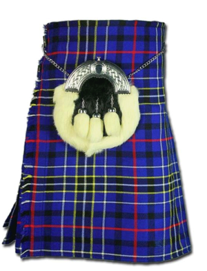 Moderner blauer Tartan-Kilt, Moderner blauer Tartan-Kilt zu verkaufen, Moderner blauer Tartan-Kilt für Herren