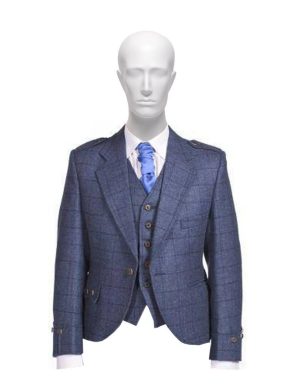Tweed-Argyle-Jacke, stilvolle Tweed-Kiltjacke, Kiltjacke, Tweed-Jacke für Männer