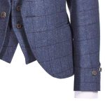 Stylische Tweed-Argyll-Jacke-mit-Westenmanschetten