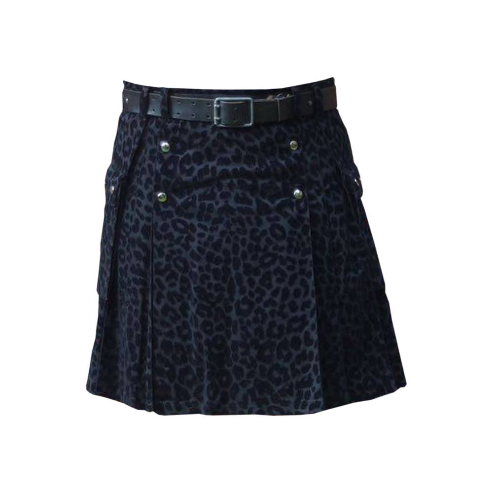 Schwarzer Kilt, Schwarzer Leoparden-Kilt, Schwarzer Kilt für Männer, Schwarzer Leoparden-Kilt für Männer,