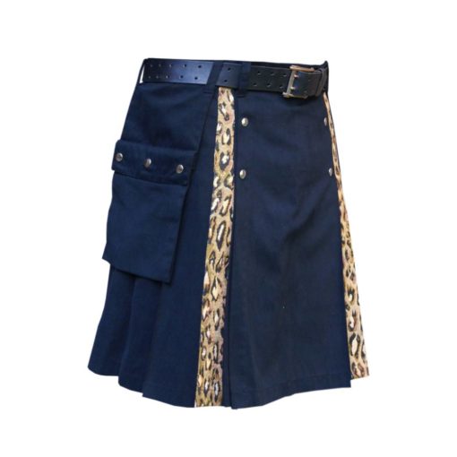 Black-kilt-with-Leopard-style-pleat Black kilt, Black kilt with leopard pleat, unique kilt, new kilt by Kilt and Jacks