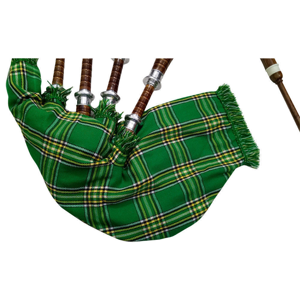Rosewood Irish National Tartan Bagpipe, Irish national tartan bagpipe, Irish Bagpipe, Irish Tartan Bagpipe