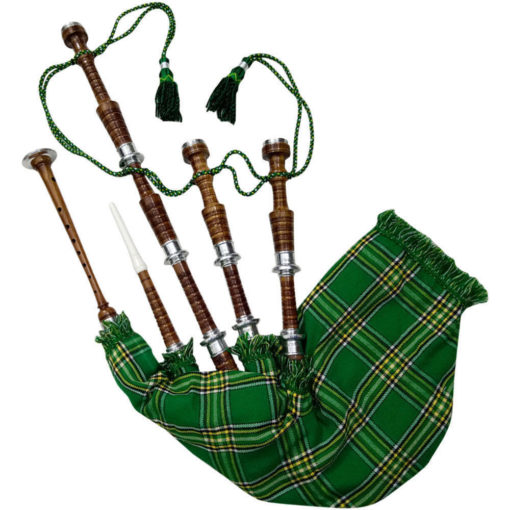 Rosewood-Irish-National-Tartan-Bagpipe-side Rosewood Irish National Tartan Bagpipe, Irish national tartan bagpipe, Irish Bagpipe, Irish Tartan Bagpipe