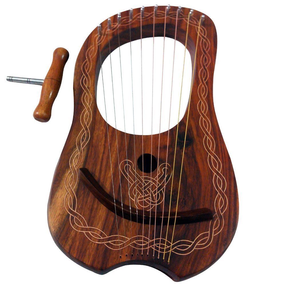 Rosewood harp, Rosewood Lyre Harp, Lyra Harp, Lyre Harp 10 strings, lyre music, celtic lyre harp