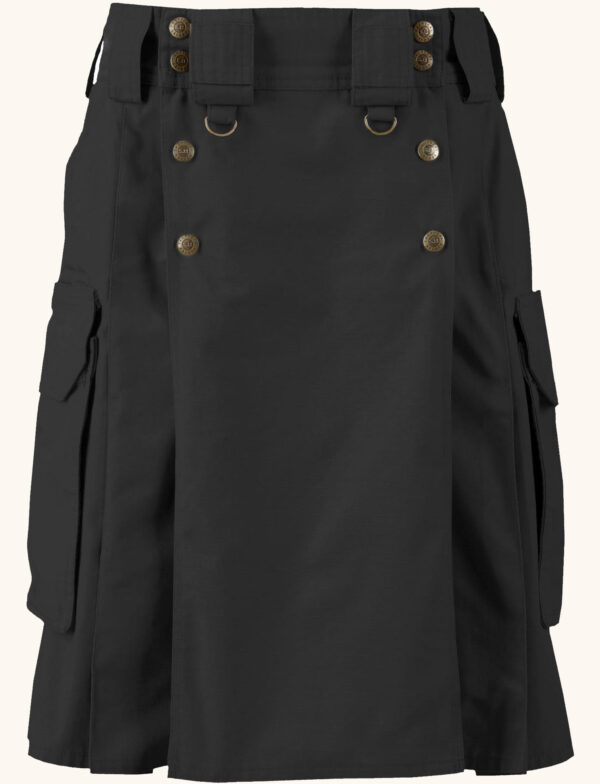 Tactical-Kilt-Black Tactical kilt, Black tactical kilt, Tactical kilt by kilt and Jacks