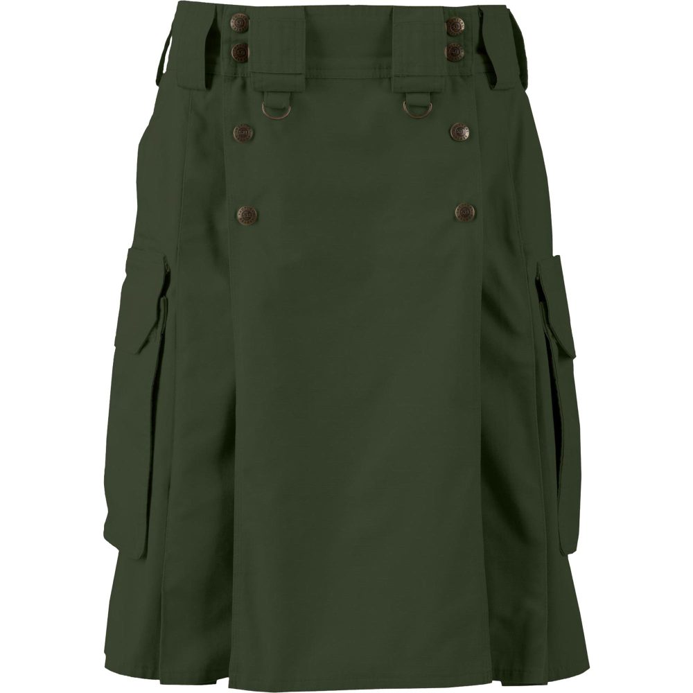 Kilt tactique, kilt tactique vert foncé, kilt tactique par kilt et Jacks