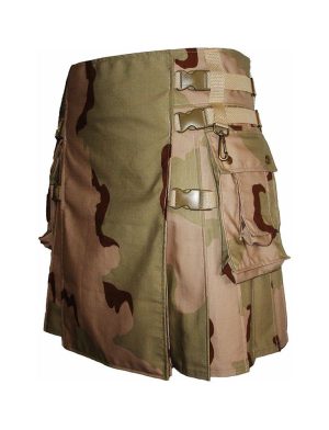 desert camo kilt, hiker kilt, hiking kilt, Camouflage kilt