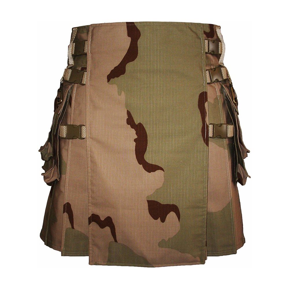 desert camo kilt, hiker kilt, hiking kilt, Camouflage kilt