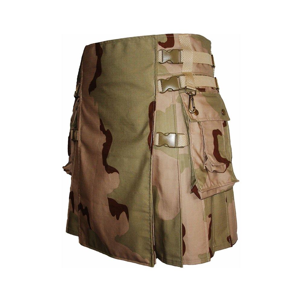 desert camo kilt, hiker kilt, hiking kilt, Camouflage kilt