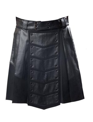 Gothic-Kilt, Utility-Kilt, Gothic-Utility-Kilt, Gothic-Kilt, Utilikit, Gothic-Kilt für Herren, geflickter Gothic-Kilt