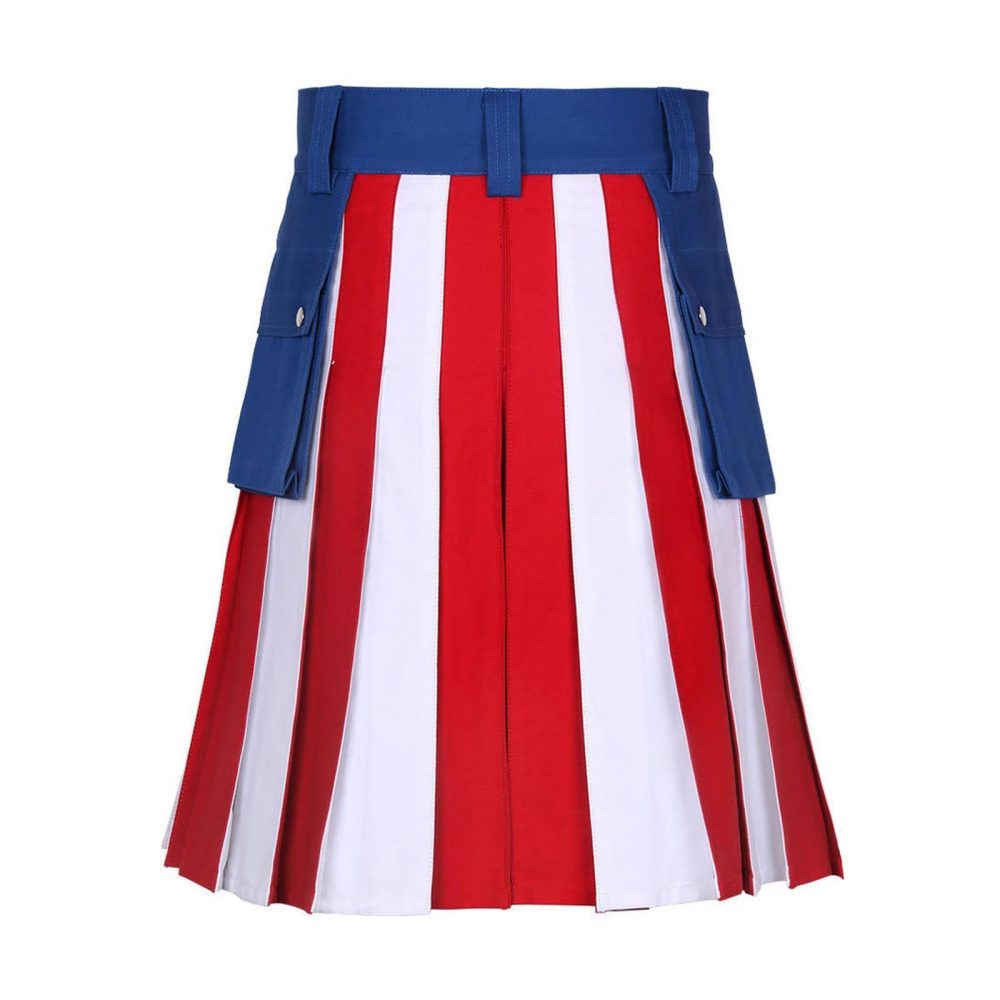 Kilt mit US-Flagge, Kilt mit amerikanischer Flagge, amerikanischer Kilt, Kilt mit US-Flagge, Kilt mit US-Flagge