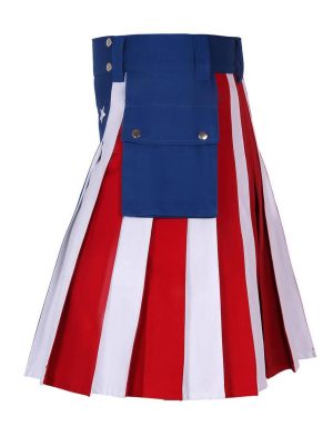 Kilt mit US-Flagge, Kilt mit amerikanischer Flagge, amerikanischer Kilt, Kilt mit US-Flagge, Kilt mit US-Flagge