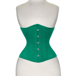 Double-Steel-Boned-Underbust-Cotton-Corset-Green