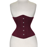 Double-Steel-Boned-Underbust-Cotton-Corset-maroon