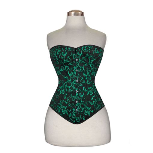 brocade corset, brocade cotton corset, brocade overbust corset, cotton corset, cotton overbust corset.