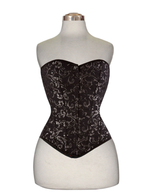 brocade corset, brocade cotton corset, brocade overbust corset, cotton corset, cotton overbust corset.